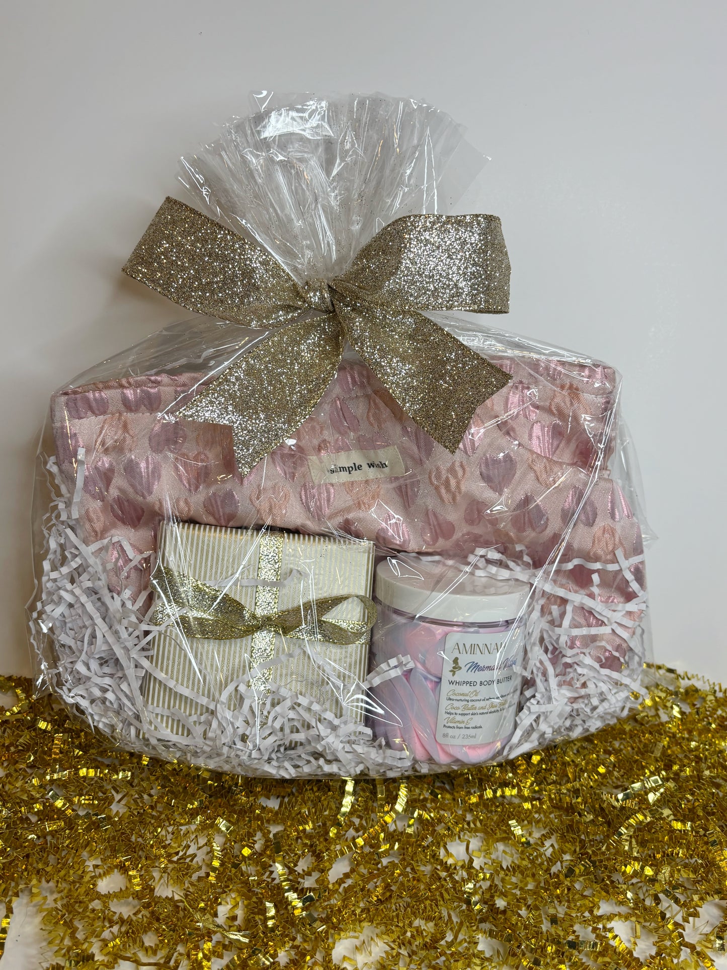 Girls Pink Heart Set-Kendra Scott Earrings with Mermaid Body Butter & Heart Makeup Bag