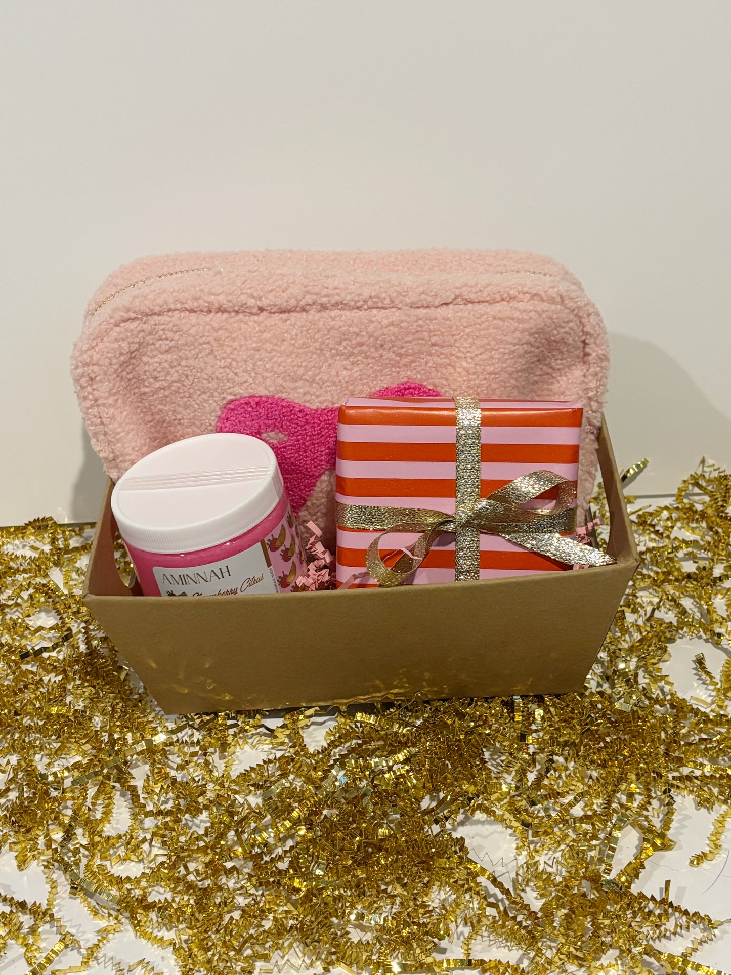Girls “Put A Pink Bow On It”- Kendra Scott Earrings Gift Set with Sugar Scrub & Sherpa Bag