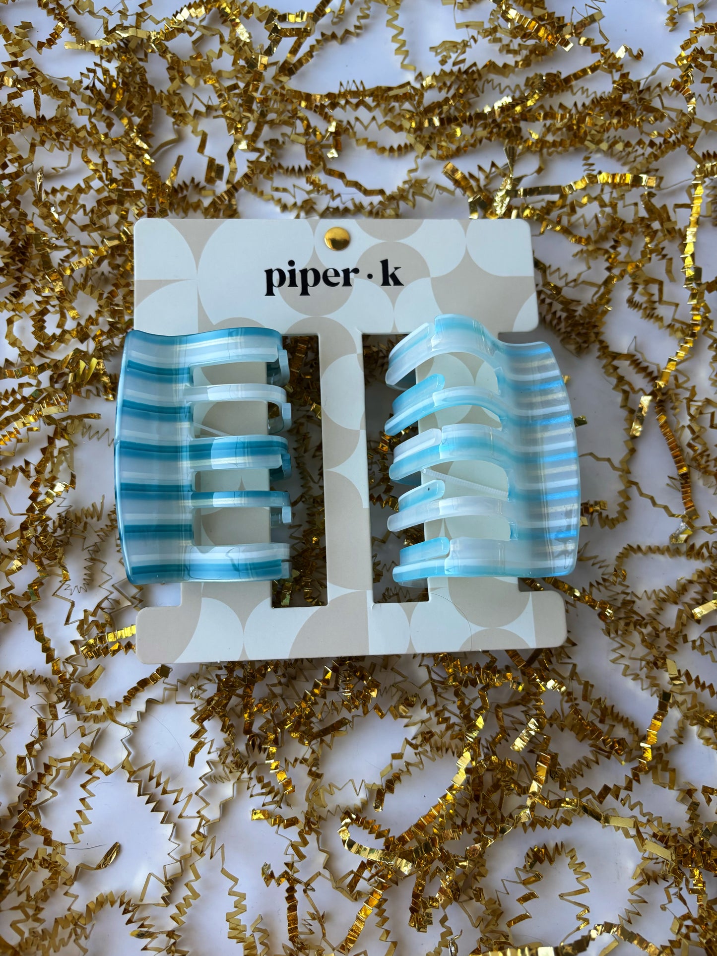 Sky's the Limit- Gift Box for Her with Gorjana Necklace, Aqua Zip Pouch & Blue Hair Clips