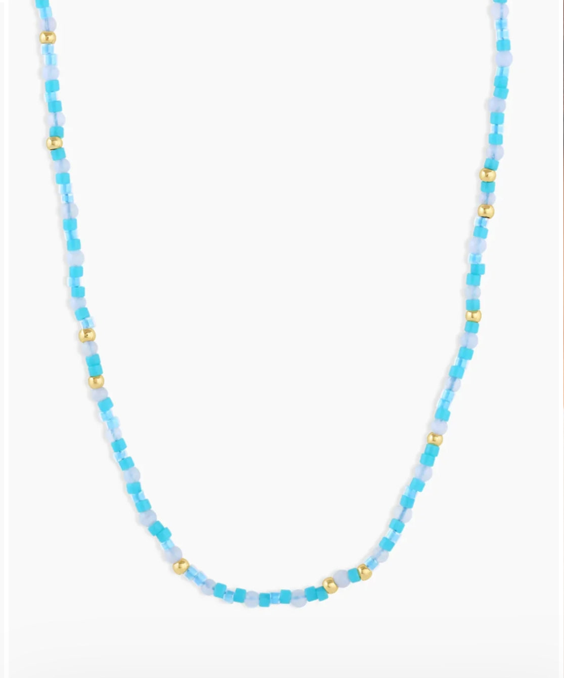 Sky's the Limit- Gift Box for Her with Gorjana Necklace, Aqua Zip Pouch & Blue Hair Clips